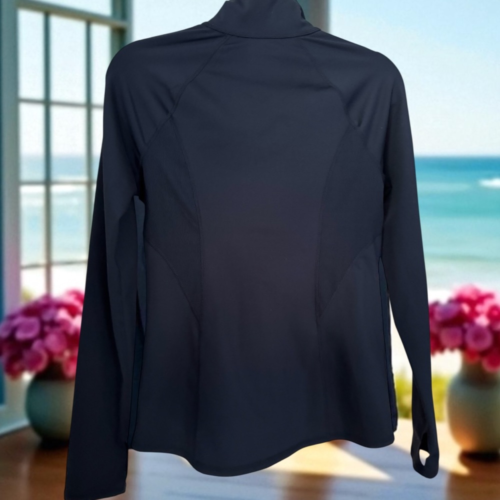 Lilly Pulitzer UPF 50+ Luxletic Tennison Full-Zip Jacket; True Navy - Picture 3 of 11